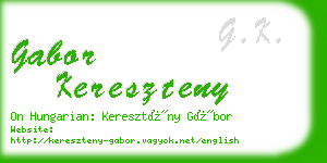 gabor kereszteny business card